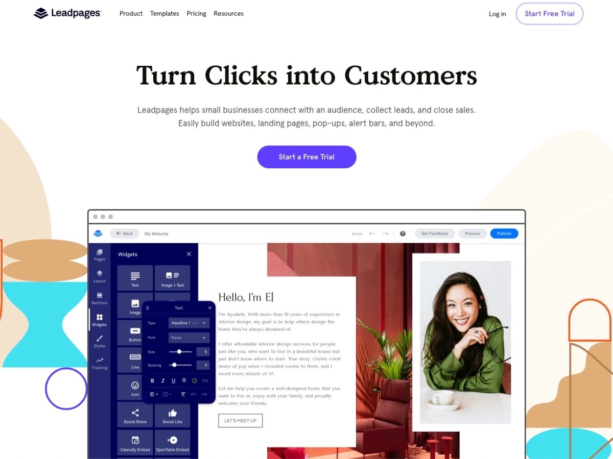 Leadpages landing page builder