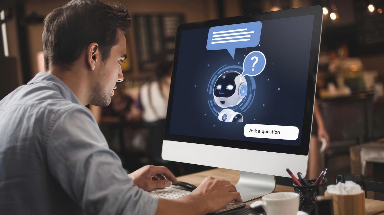 Green and blue business card design