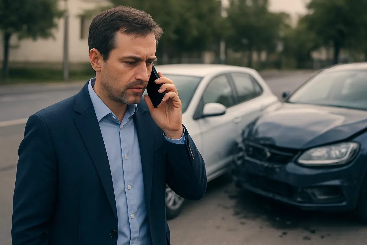 Polizei dokumentiert Verkehrsunfall für spätere Schadensregulierung