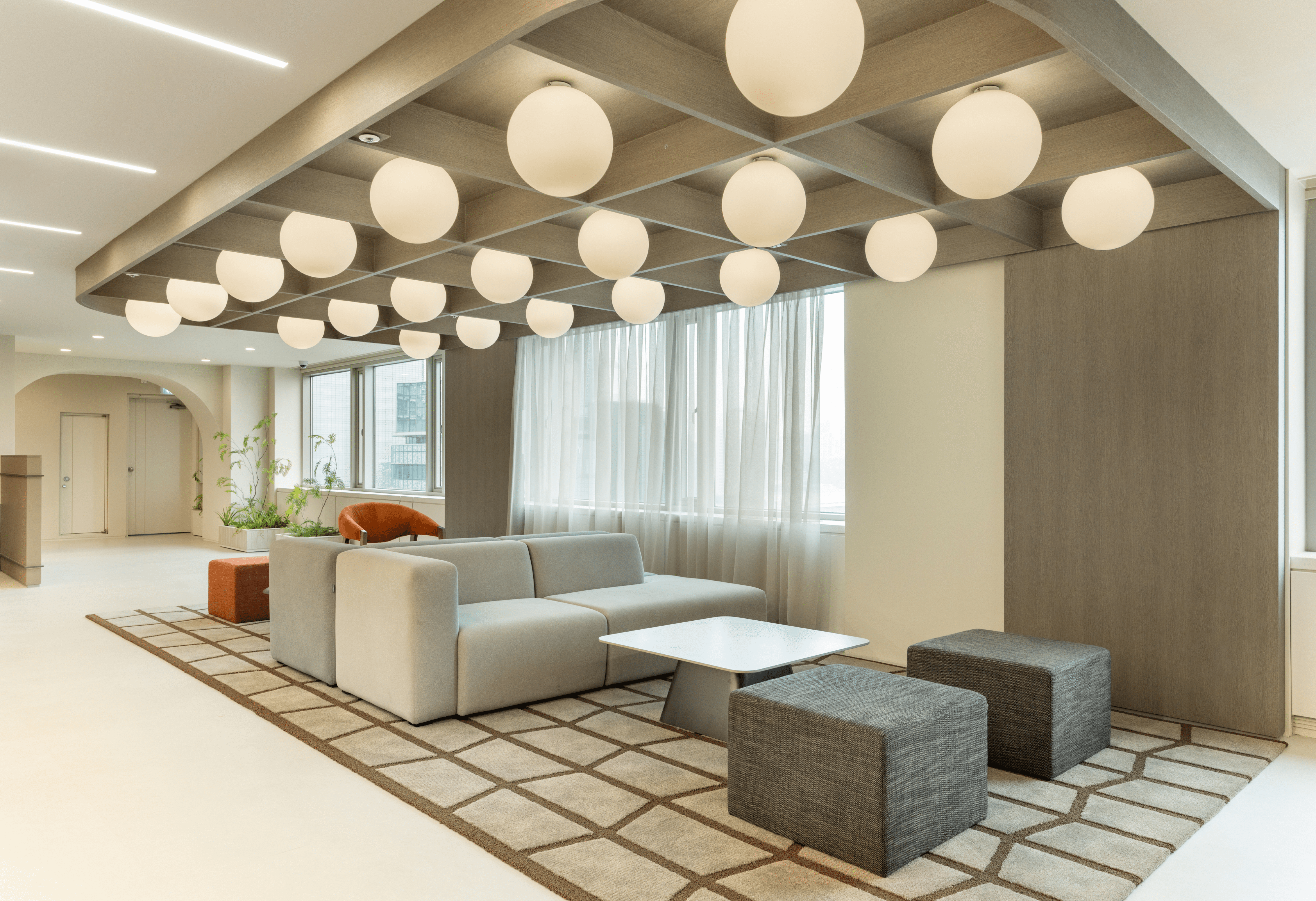 실제 구현된 대기 공간 모습