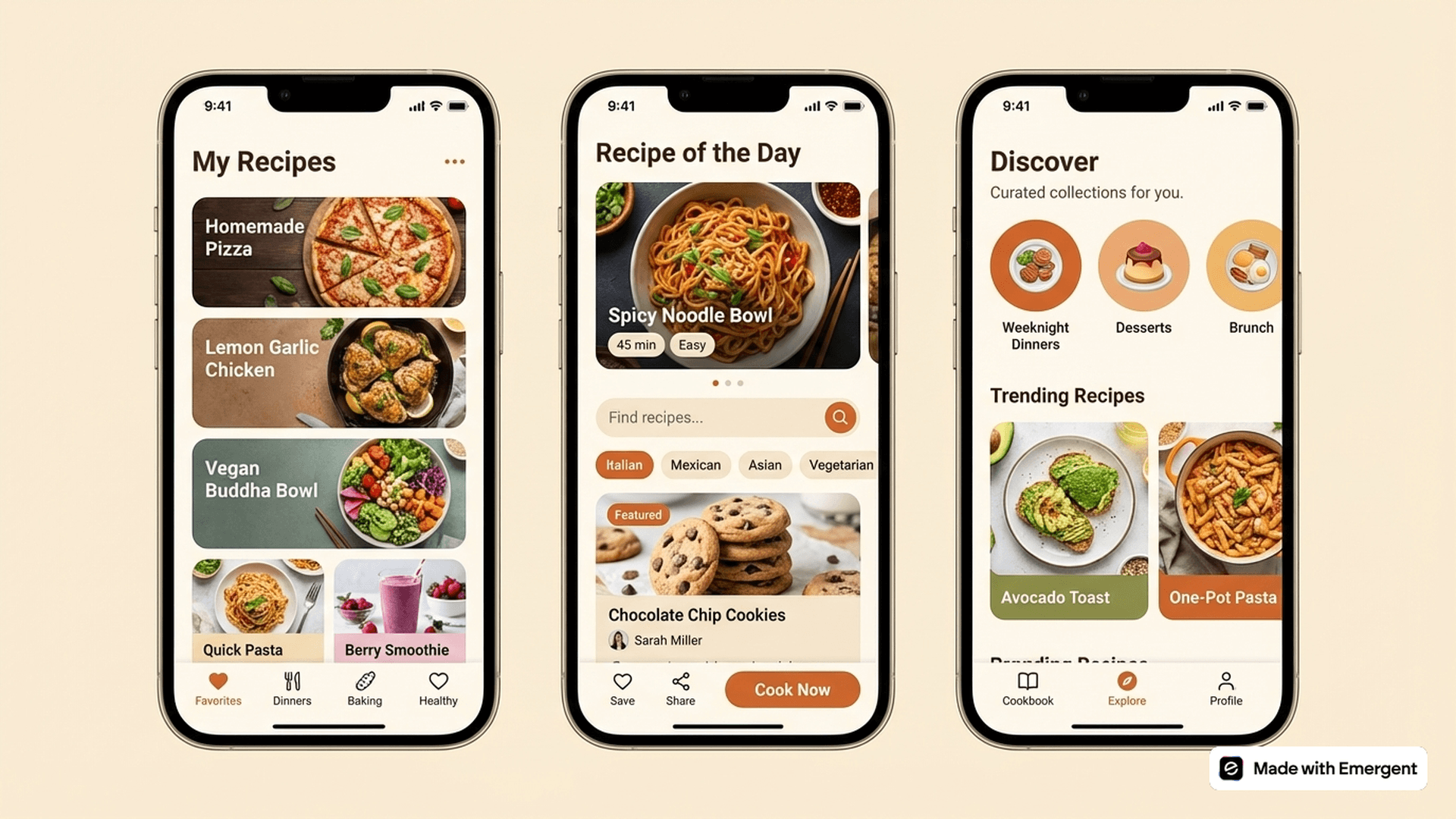 Recipe Storage App Made with Emergent