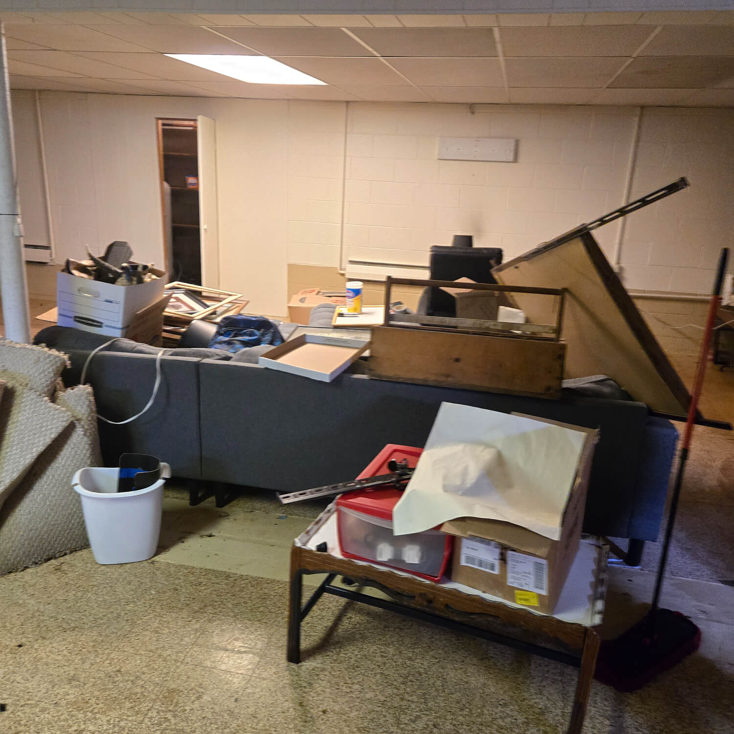 Lake City Junk Removal basement cleanout