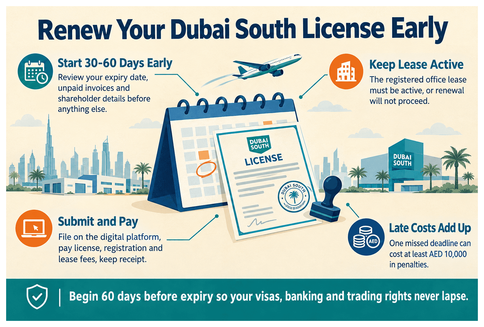 Infographic: What Is the Dubai South License Renewal Process