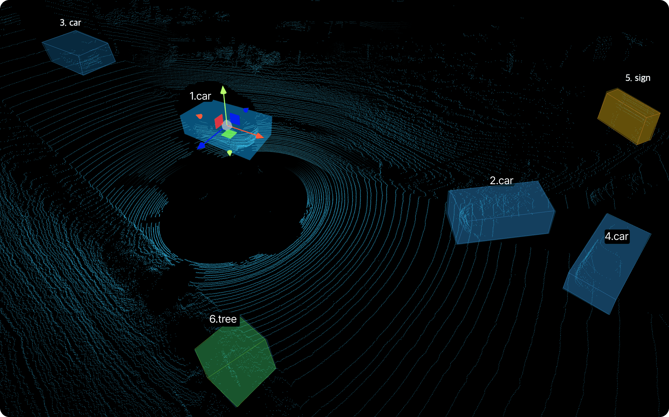 Crowdworks의 3D LiDAR 기반 데이터 라벨링 예시 이미지1