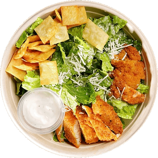 crispy chicken ceasar salad