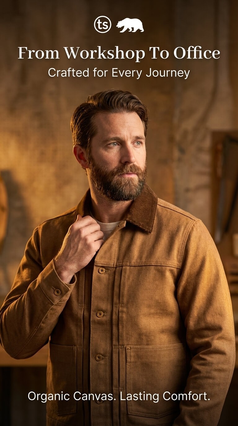 example ad of a leather jacket