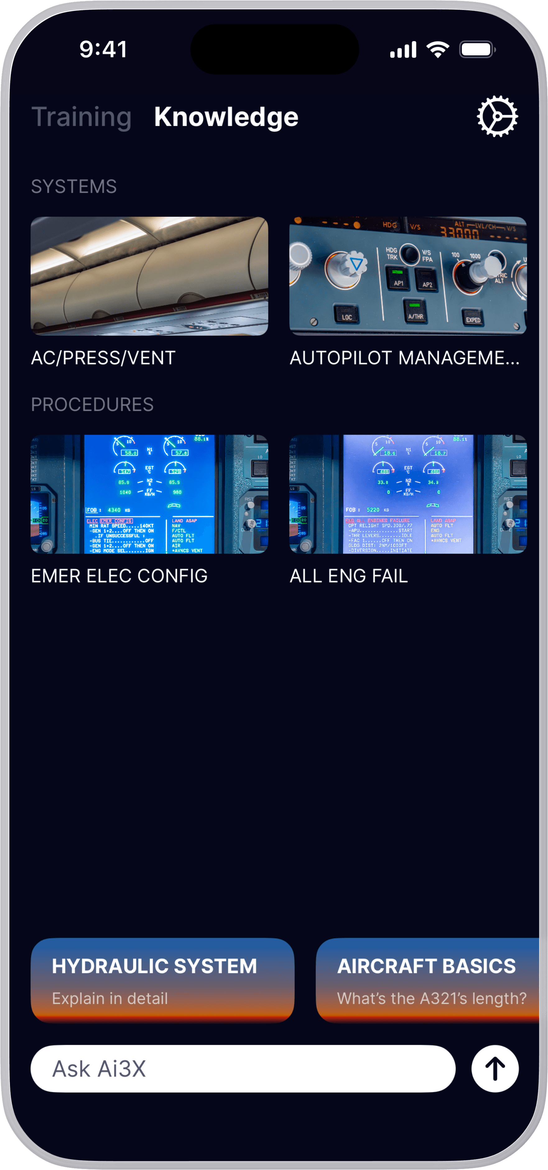 Ai3X App Interface - Knowledge Space