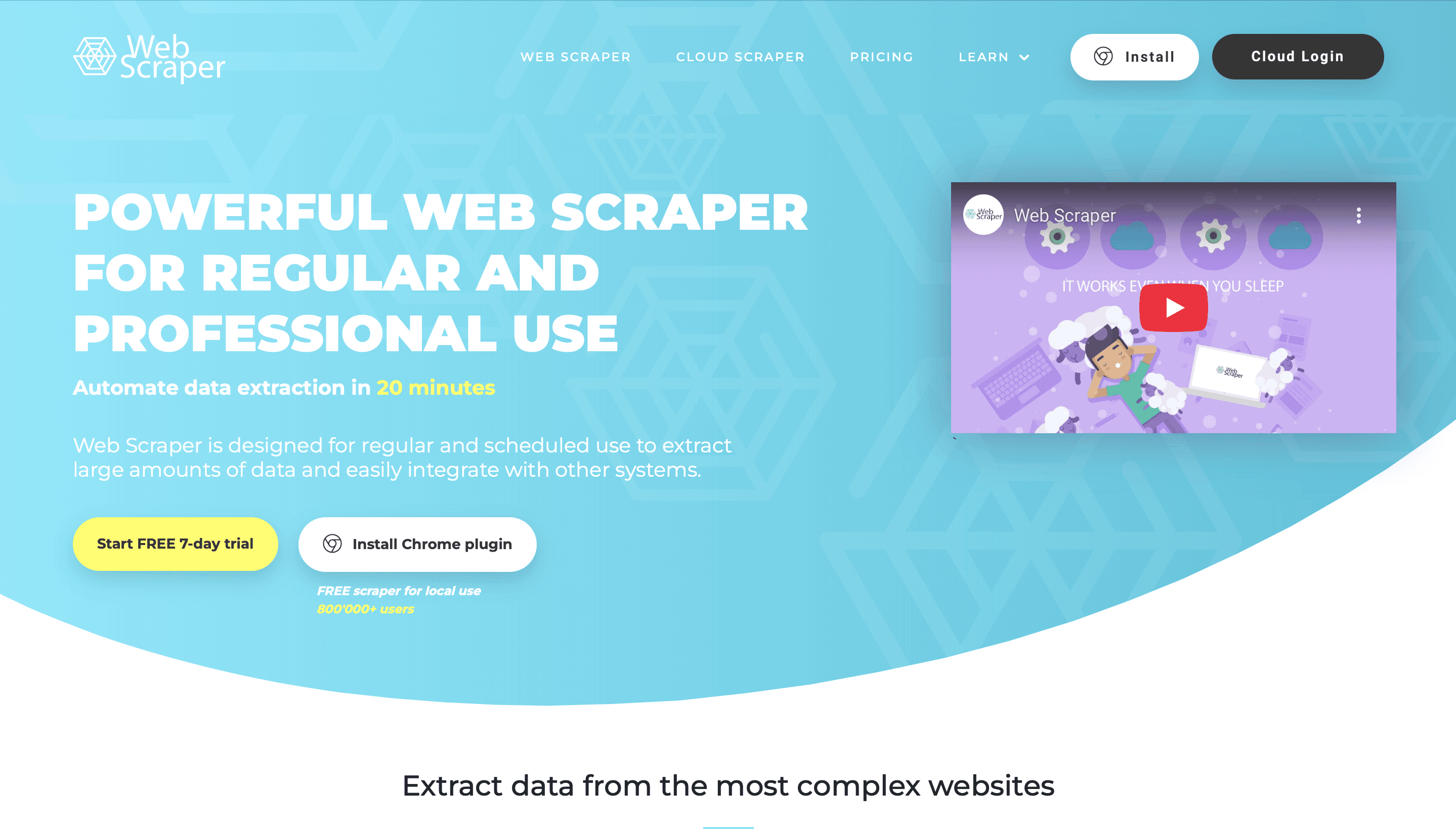 Web scraper home