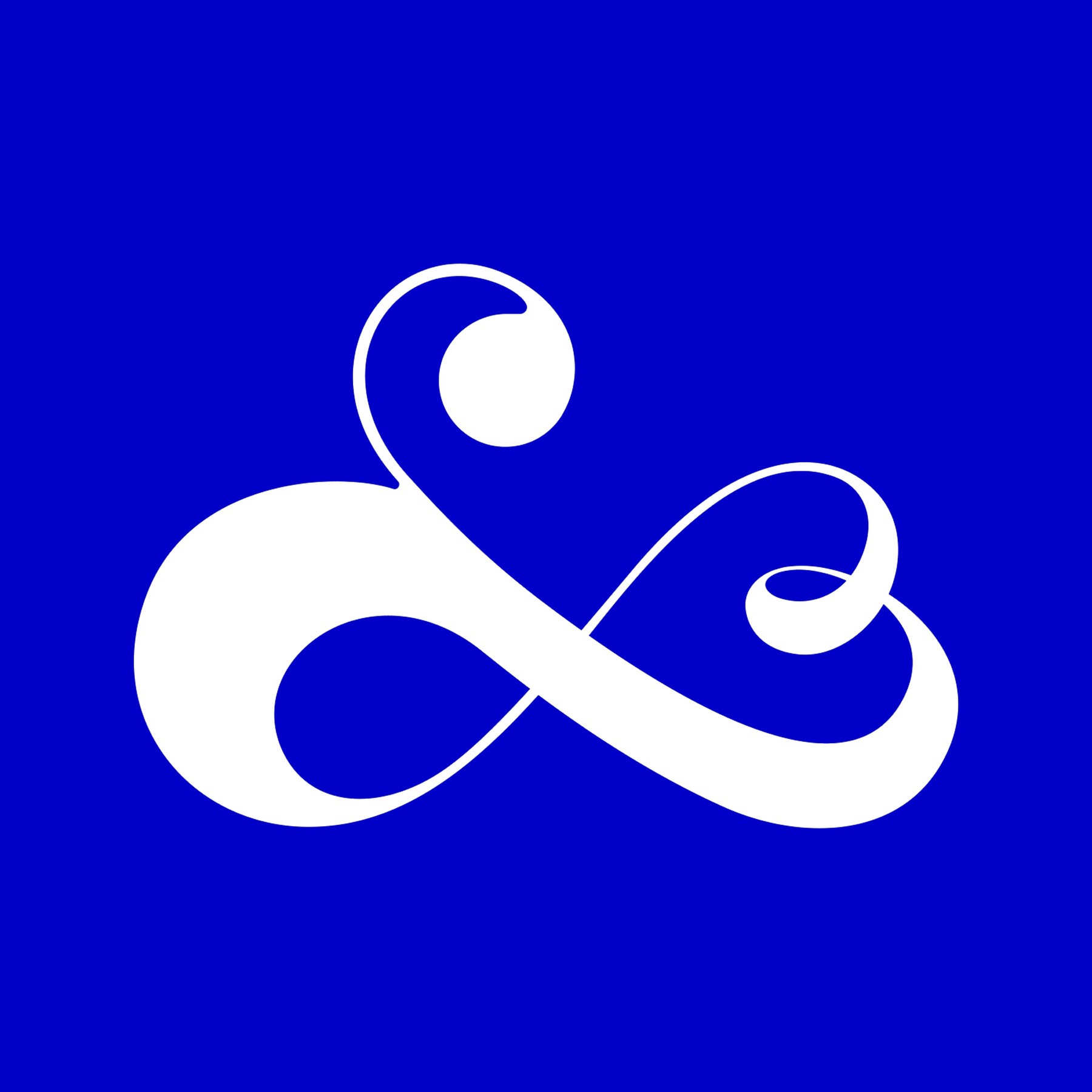 Creative interpretation of ampersand on a maroon color background