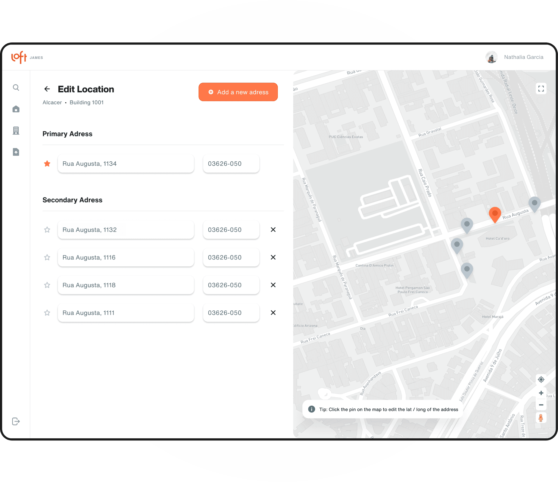 James Platform interface design