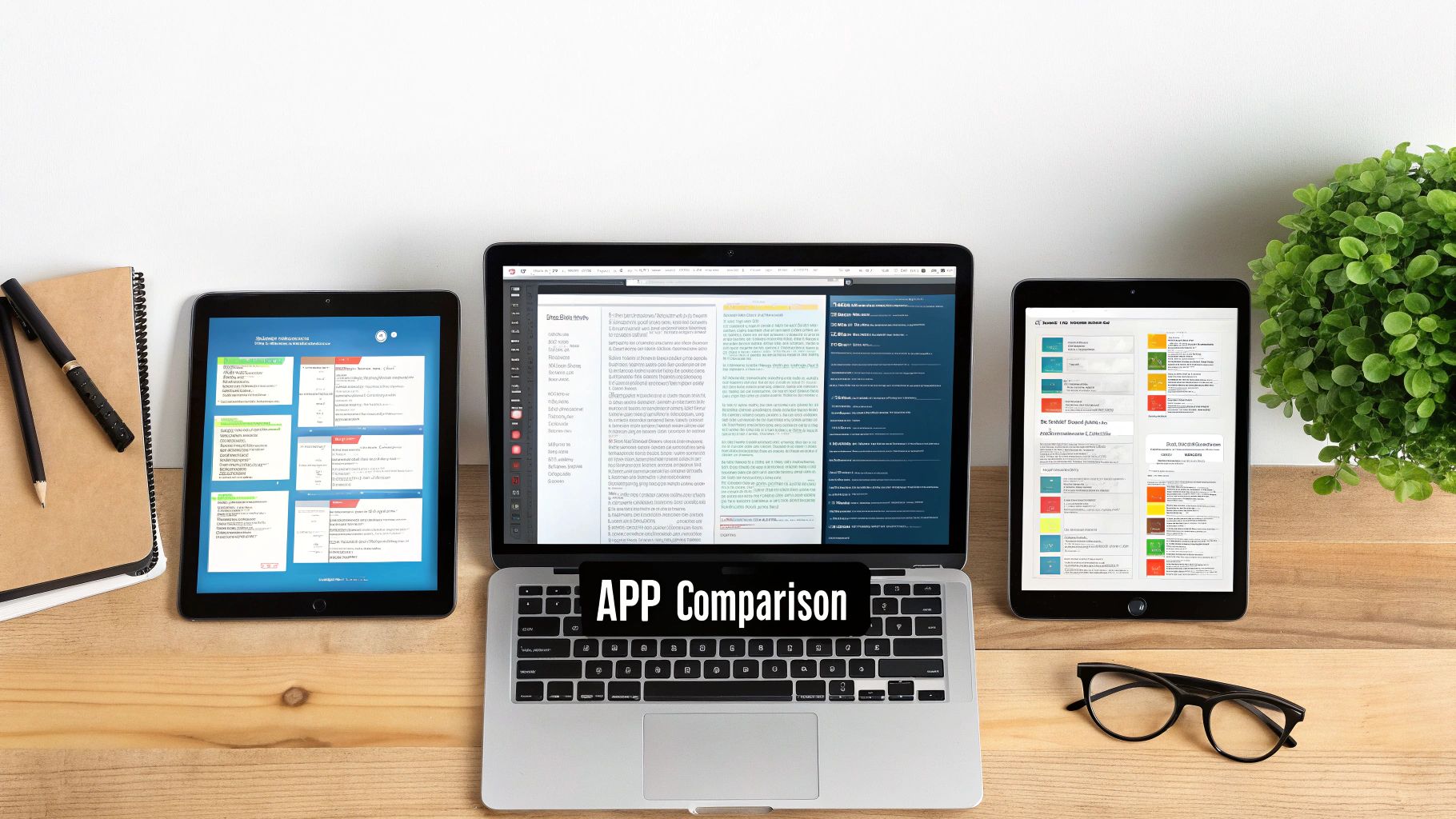 Comparison grid showing different video recording app interfaces on a Mac.