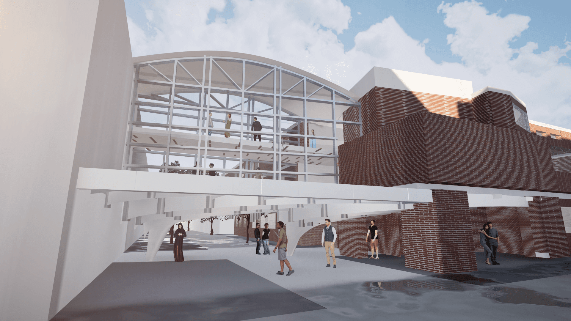 Entrance & Proposed Canopy
