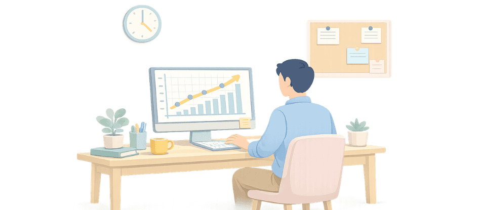 School admin working on a parent engagement report graphic