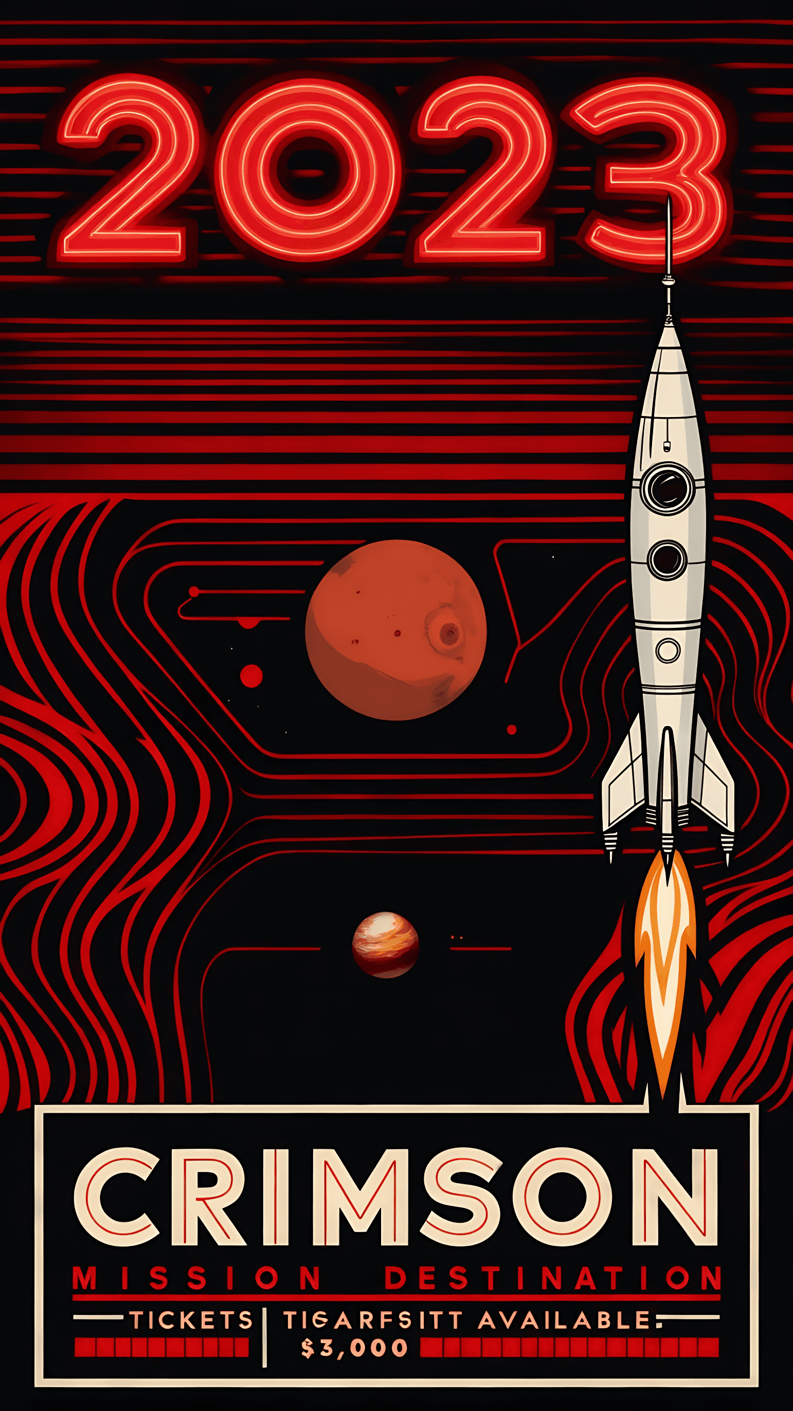 Black and white wave