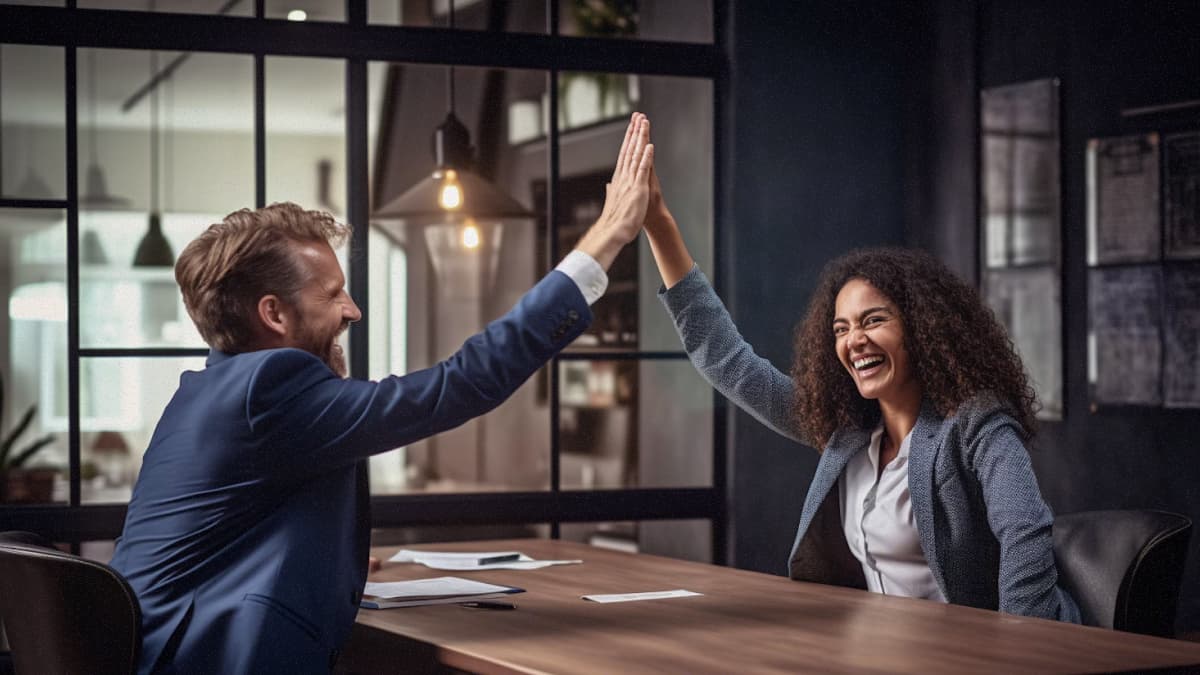 Employees resolving conflict 