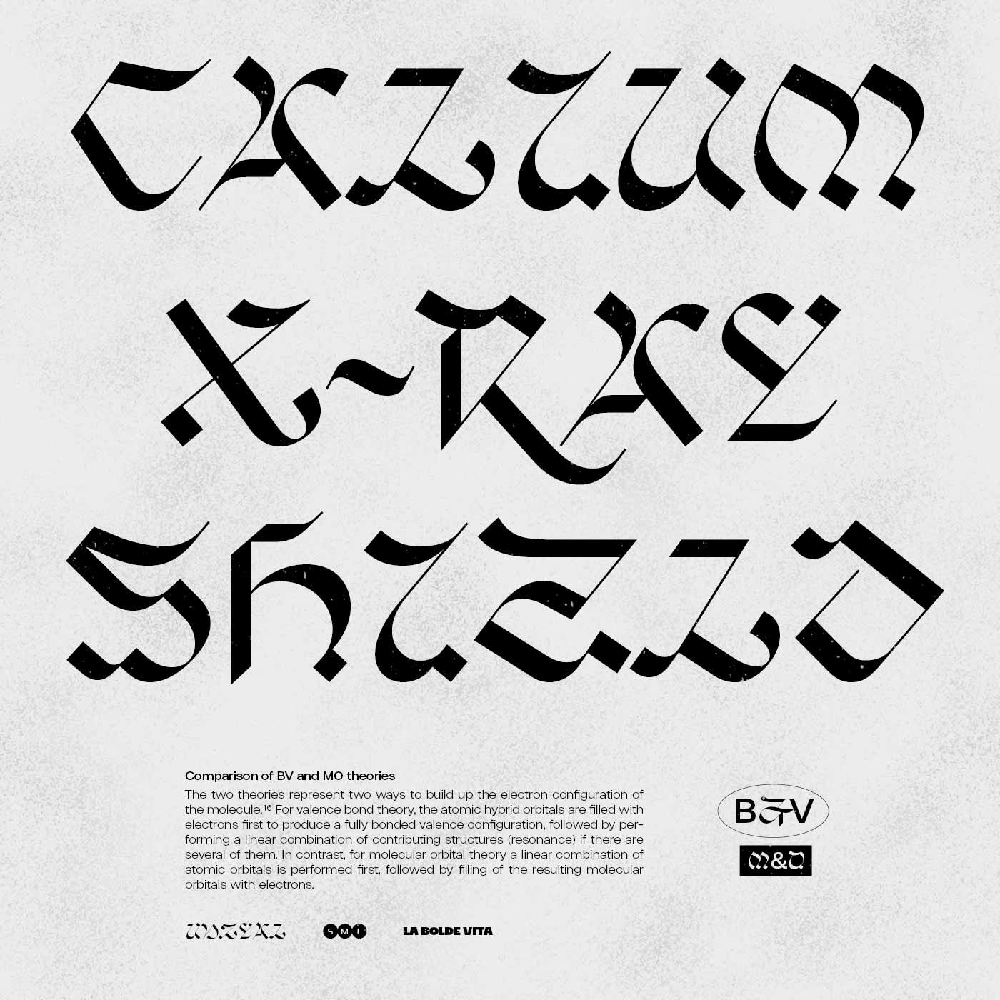 three big words in Unzyale in black on grey noisy background