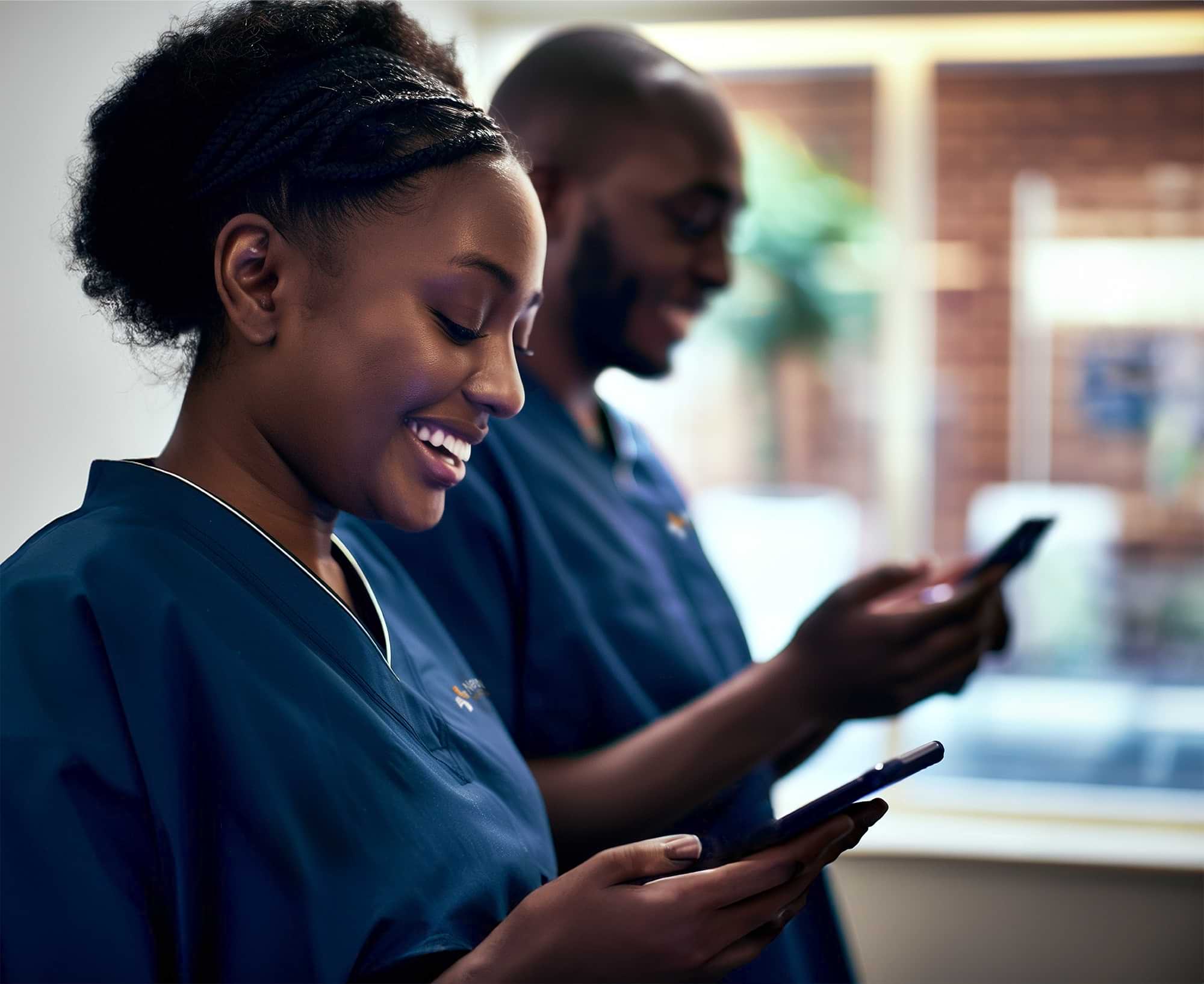 Two-Healthcare-Workers-on-Phone