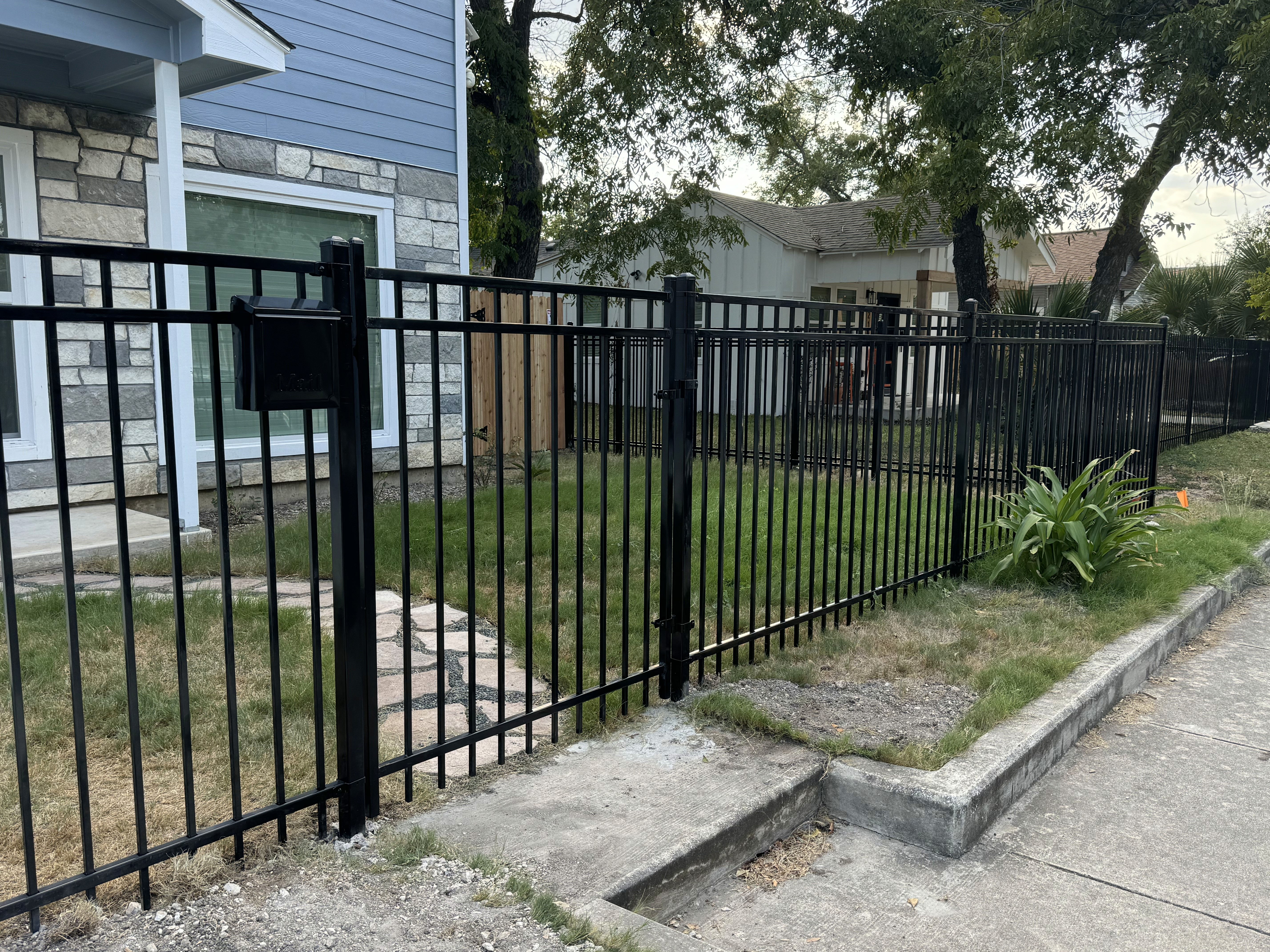 Metal fencing project by CG Fence & Services LLC