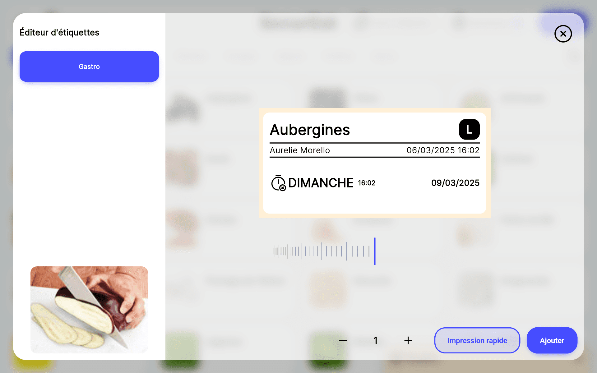 Screenshot of the main dashboard with gradients as background