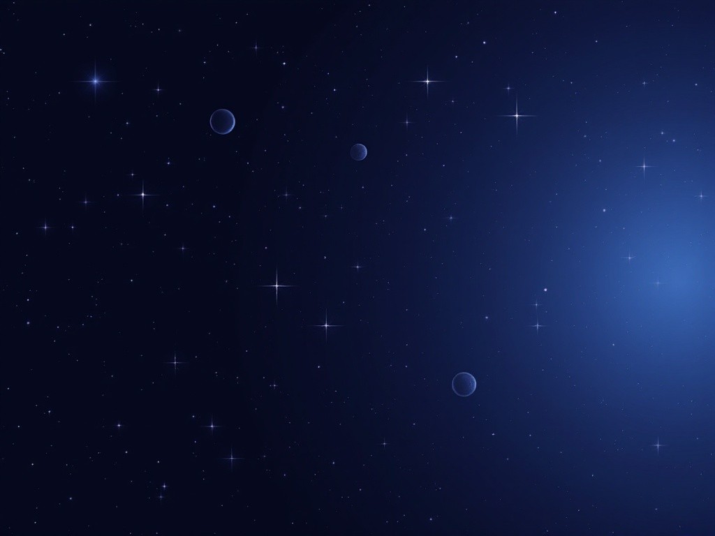 Stars and planets in the night sky