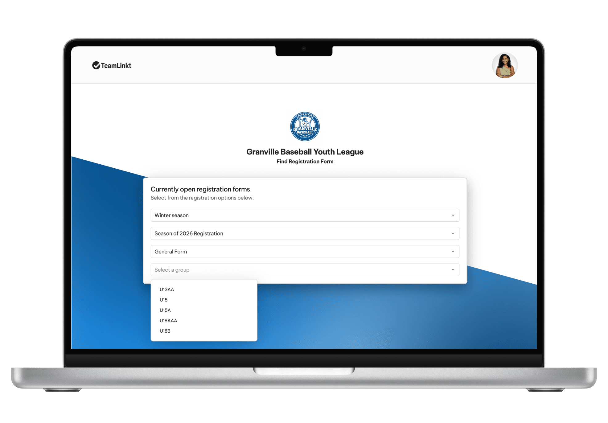 TeamLinkt's Baseball Website Registration Forms Linked 