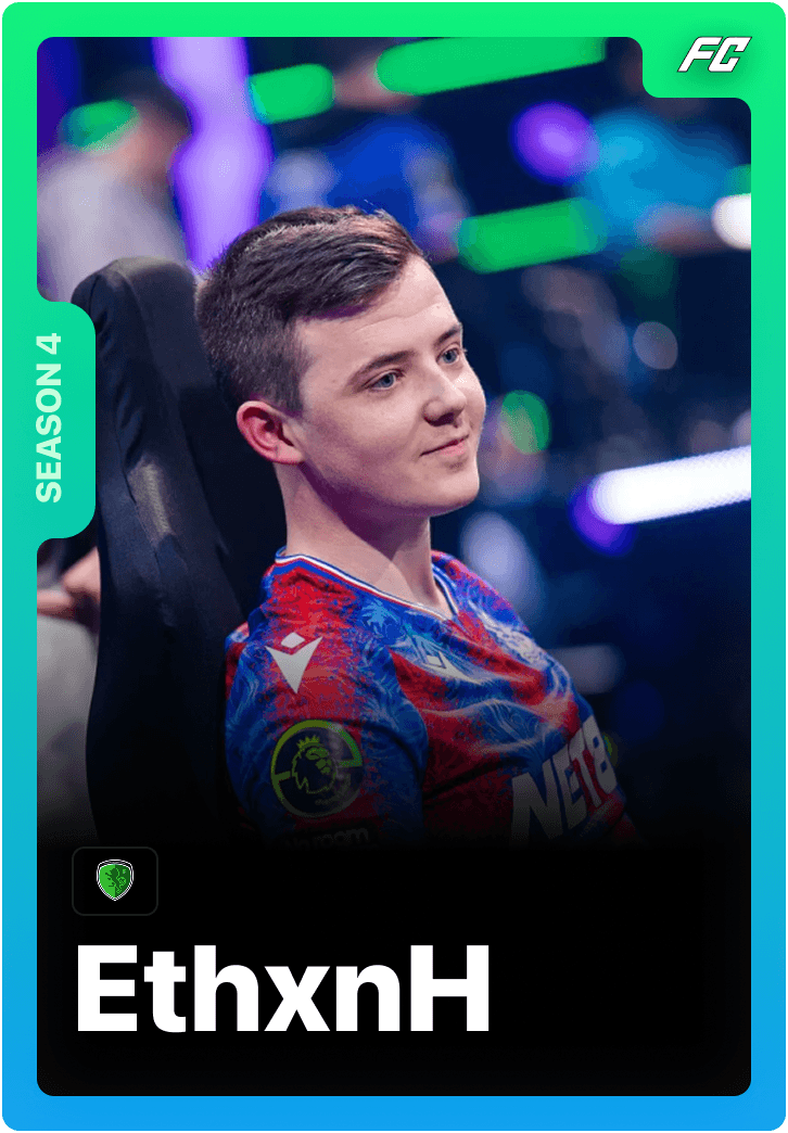 EthxnH FC esports professional player competing in 1v1Me FC live staking league