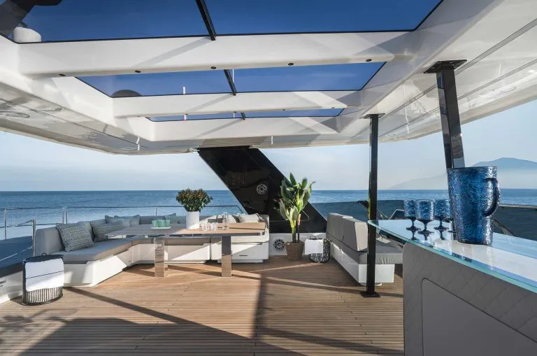 Flybridge of the 70 Sunreef Power
