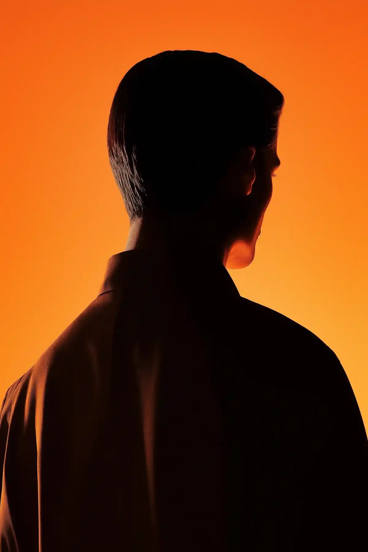 Silhouette on Orange