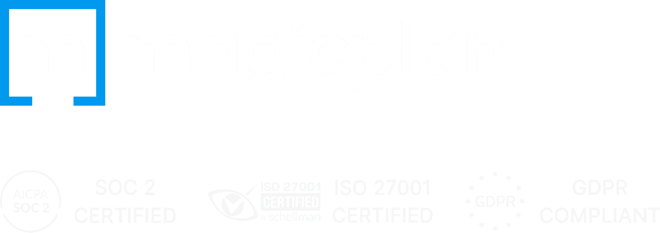 magicplan logo with security and data certifications