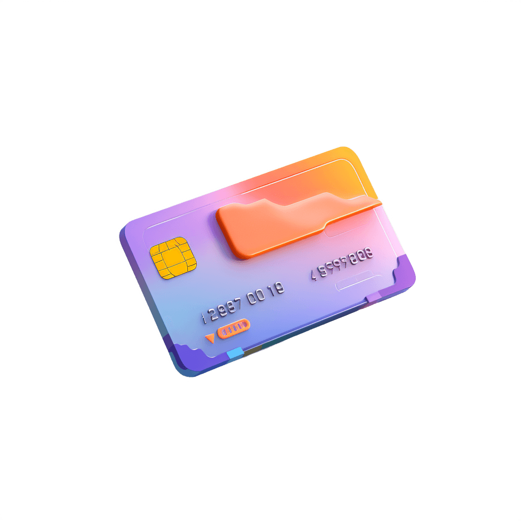 Futuristic mastercard 3d icon