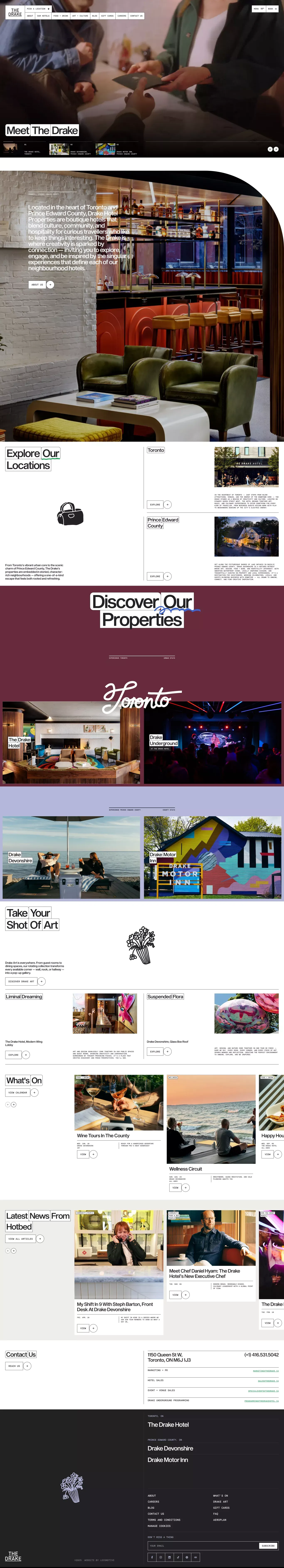 The Drake ecommerce page screenshot showcasing Furniture & Interiors design