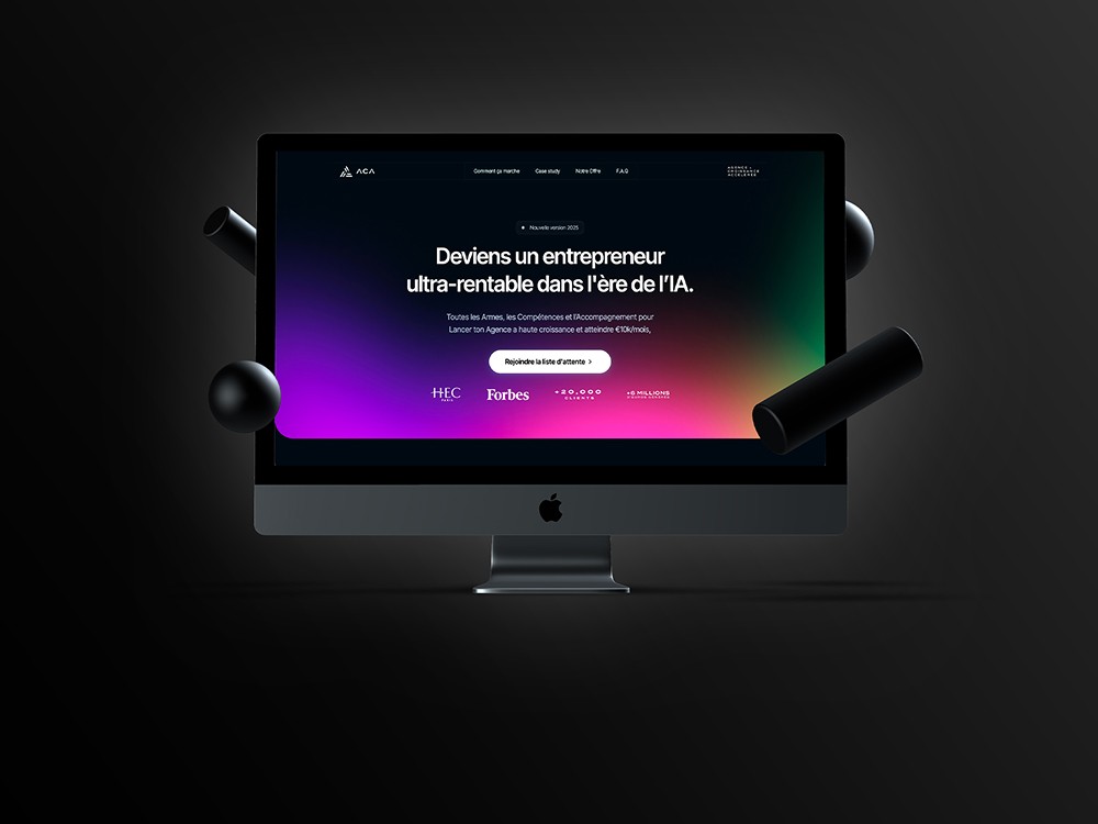 Site web de ACAgency pour accompagnement en drop servicing, conçu par Keyz Digital.