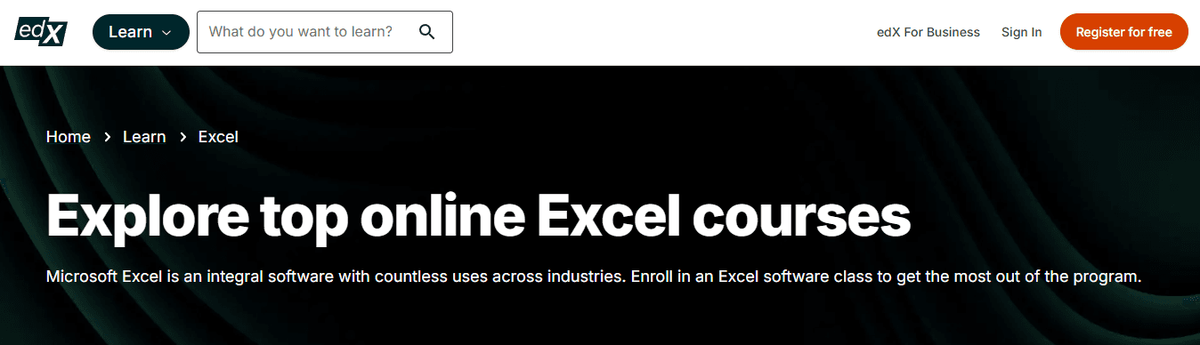  edX Excel Courses for Analysts