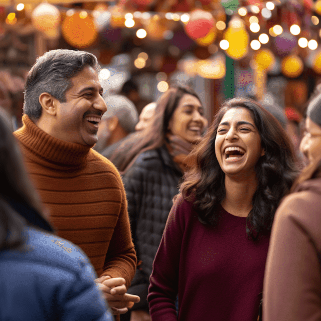 Joyful Companionship at a Festive Gathering