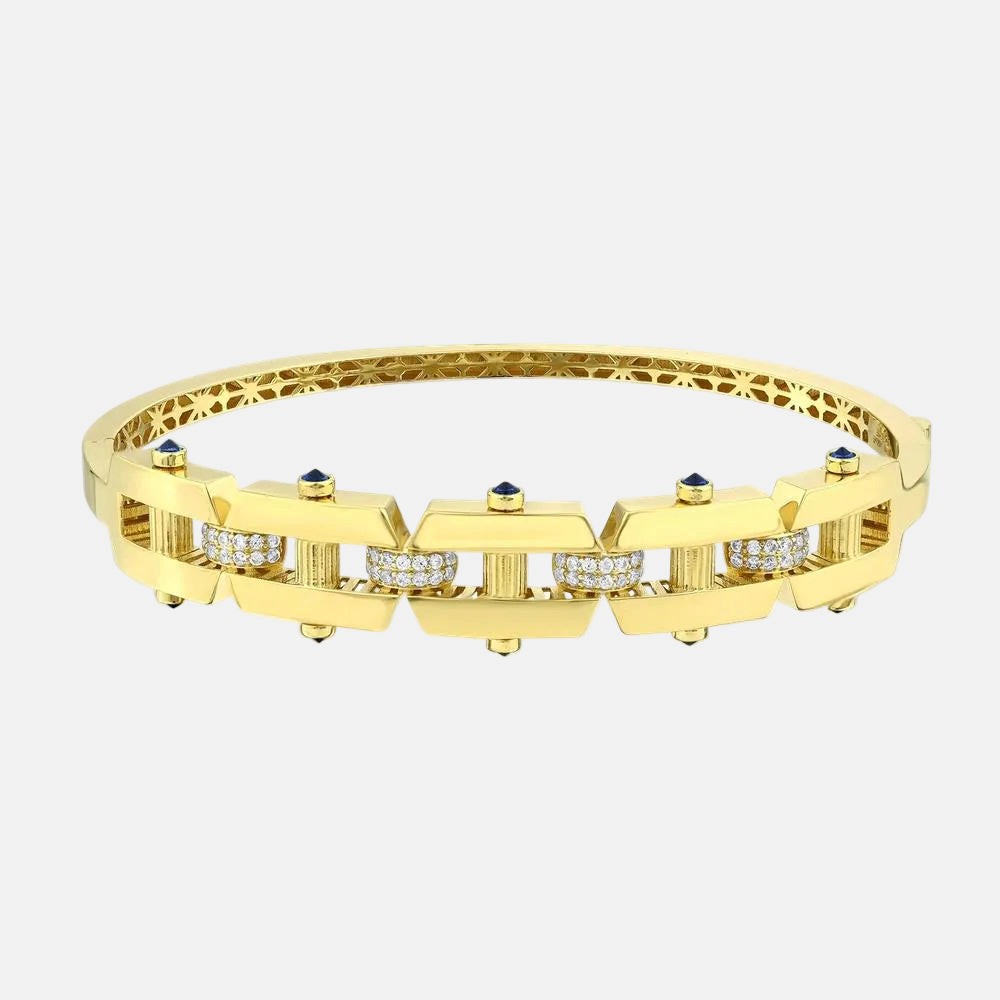 Assos Pırlanta 14 Ayar Altın Tasarım Kelepçe Bilezik 11.30 Gram