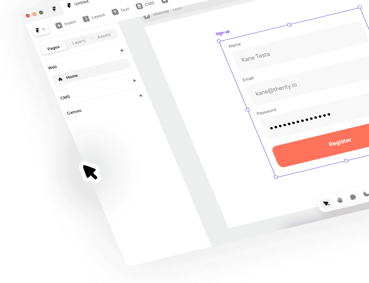 Thenty – Add authentication and user sign-ins to your Framer site.