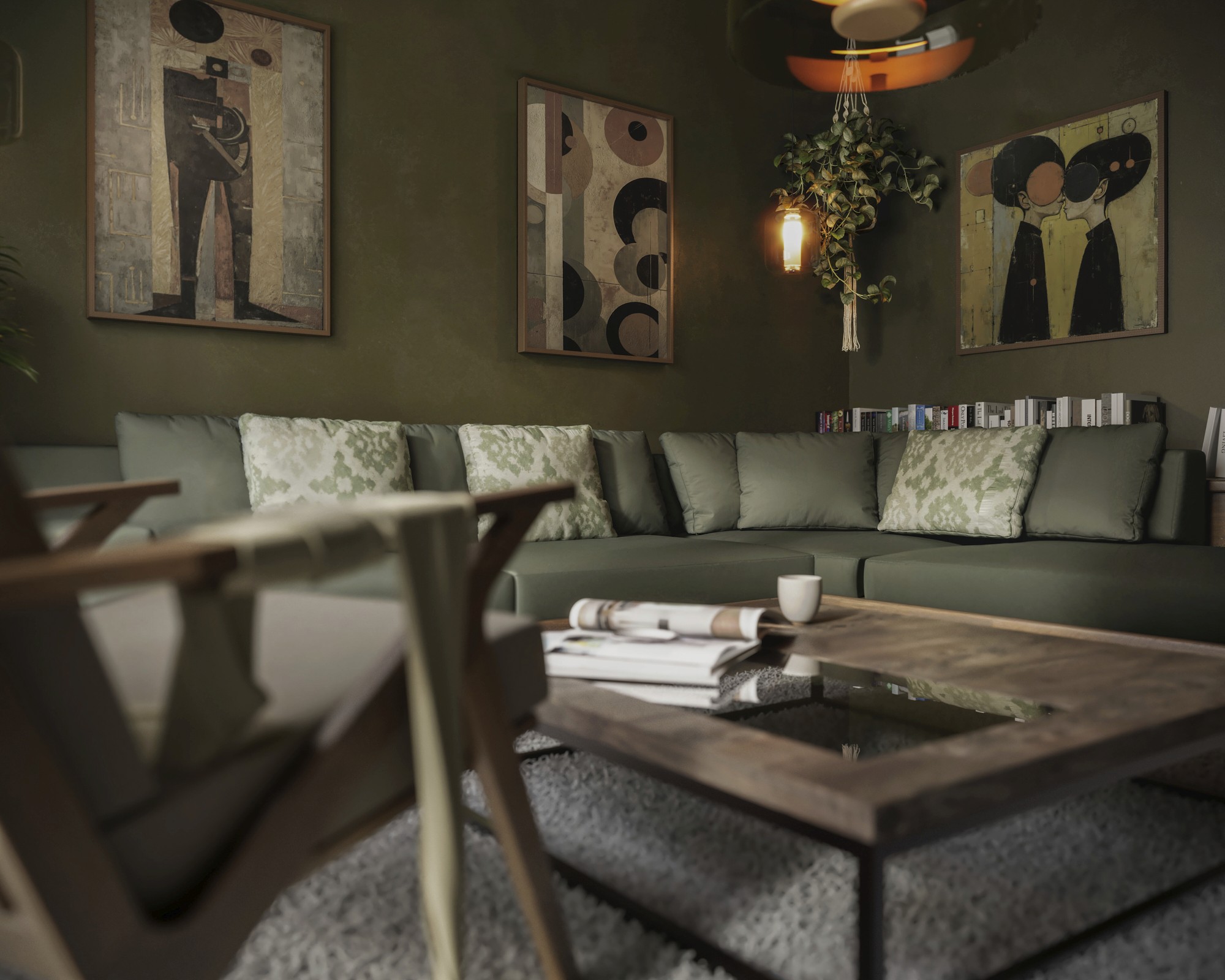 Green Room still CGi created using 3ds max, V-Ray, iToo software forest pack & Adobe Photoshop