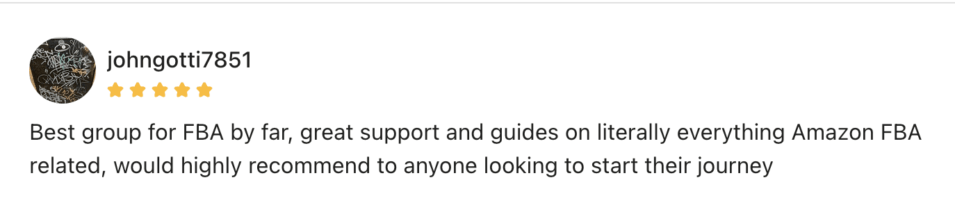 Amazon FBA mentoring positive reviews