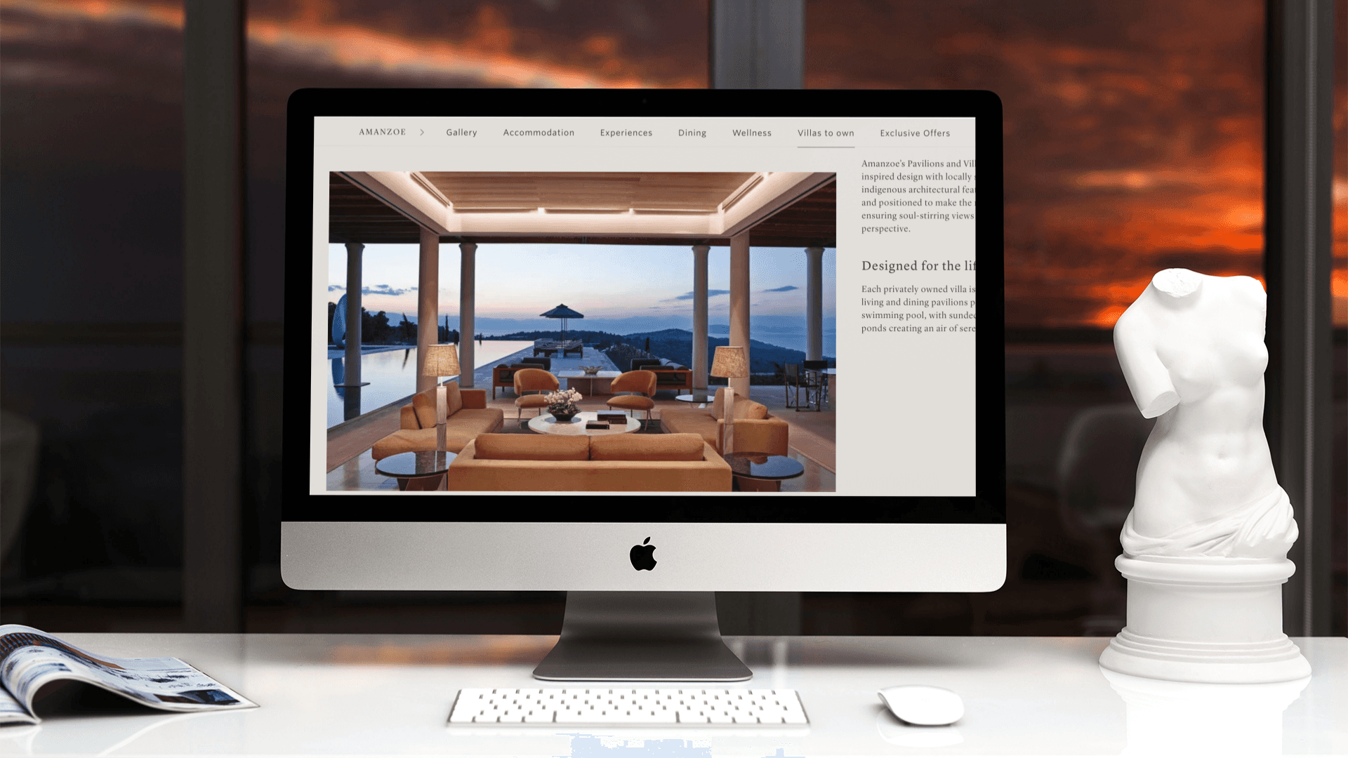 Aman resorts website on desktop