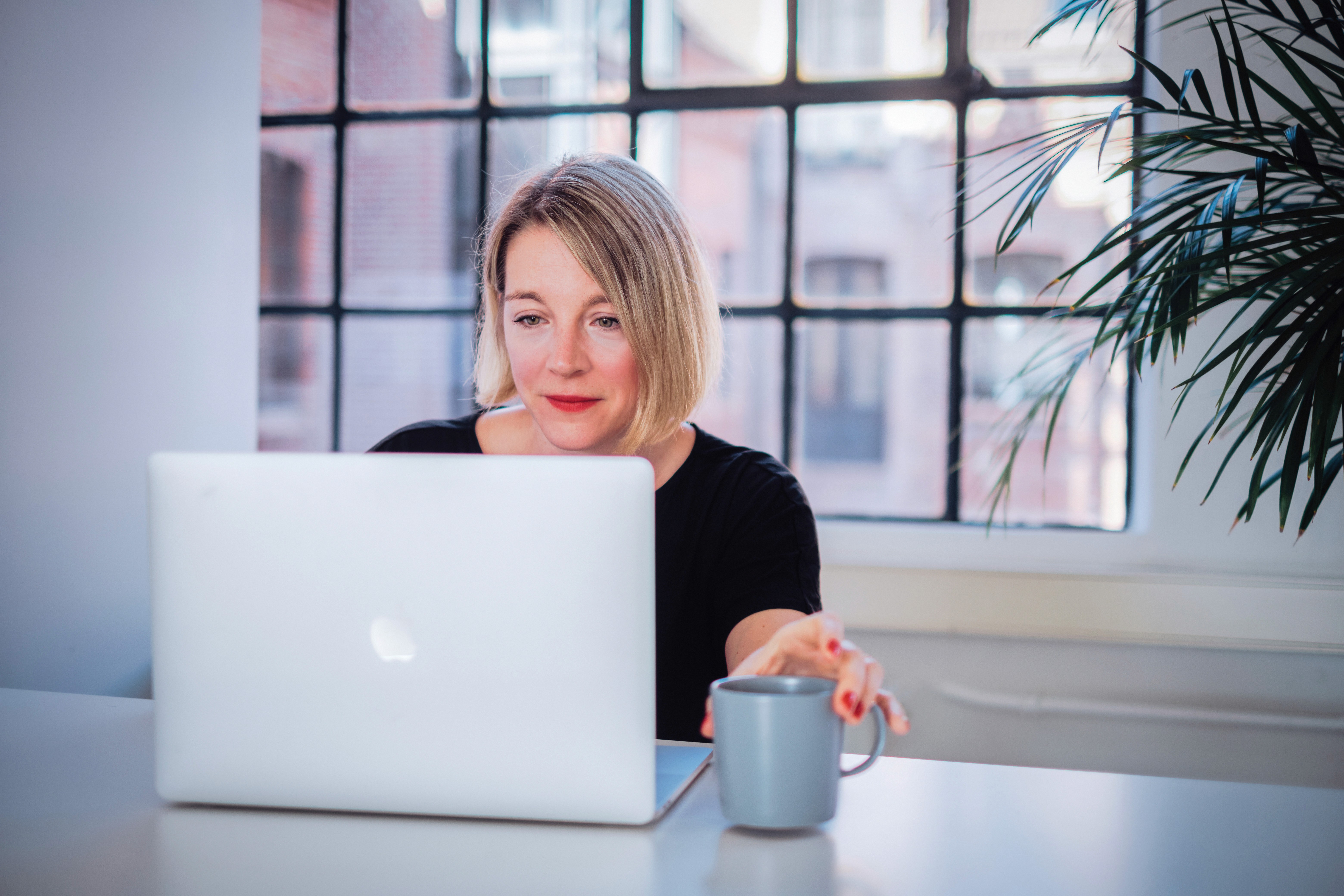 Woman with laptop