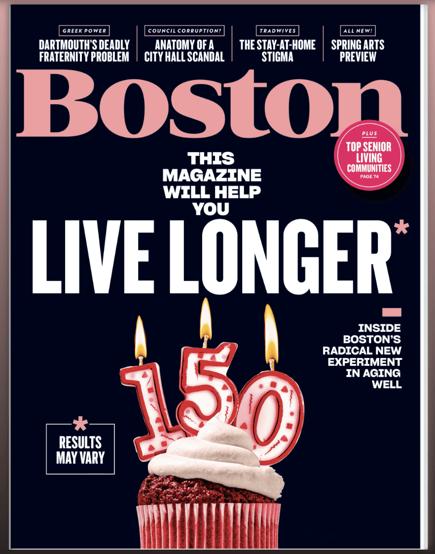 Boston Magazine, April 2025 issue cover