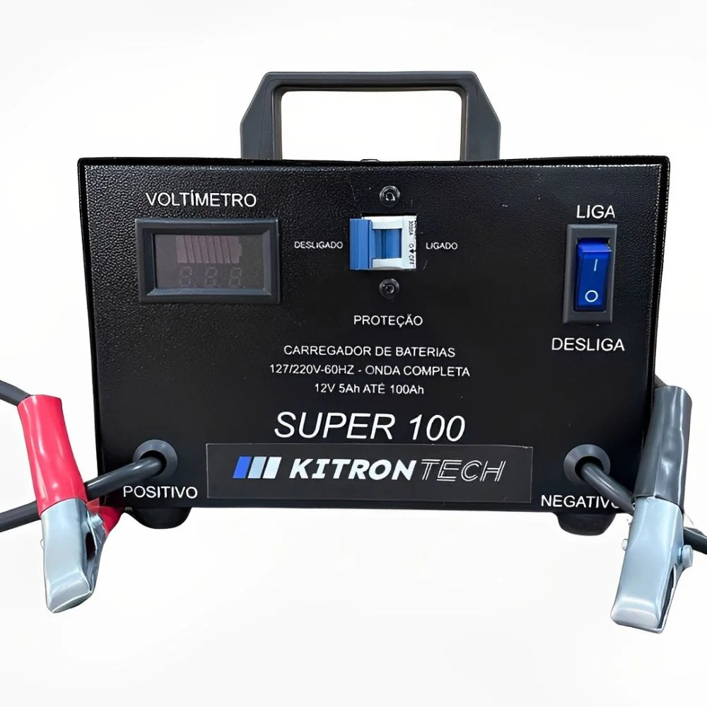 Carregador de Bateria 12V Super 100 - KITRON TECH