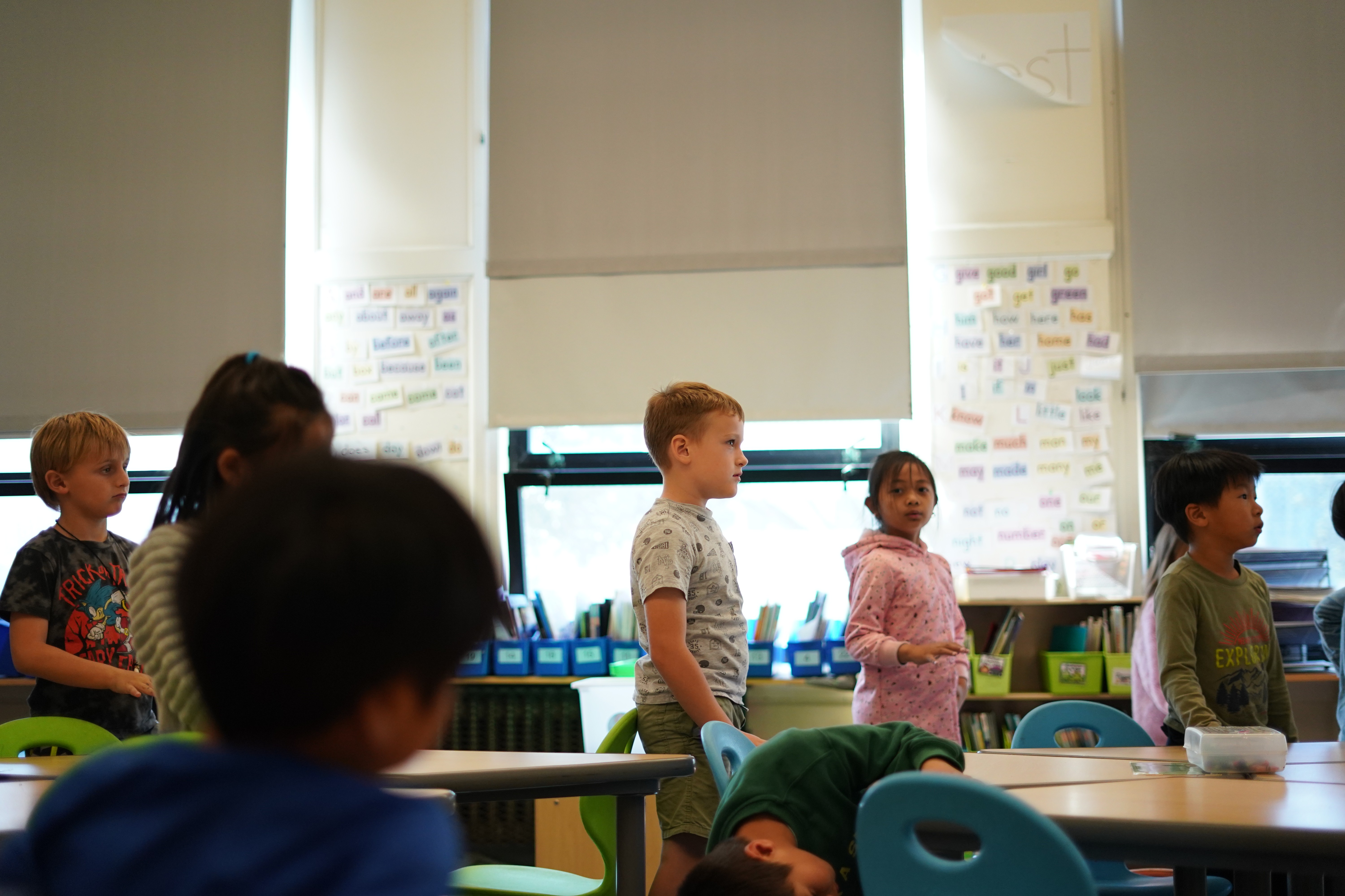  Students rehearsing a scene during after school musical theater enrichment program