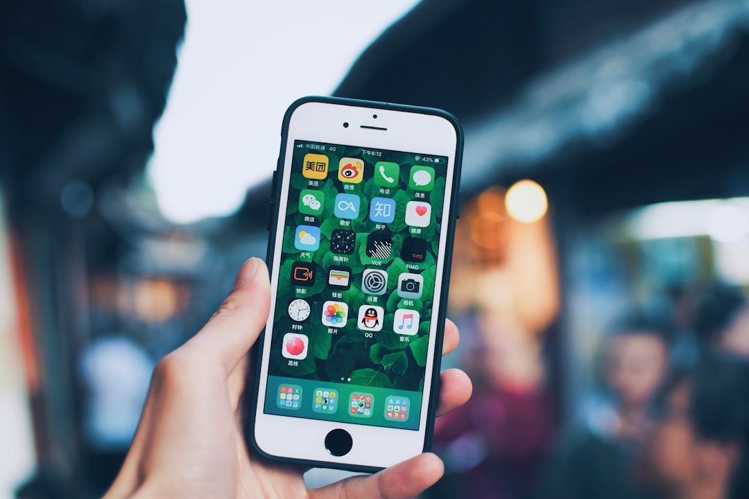 iPhone showing applications