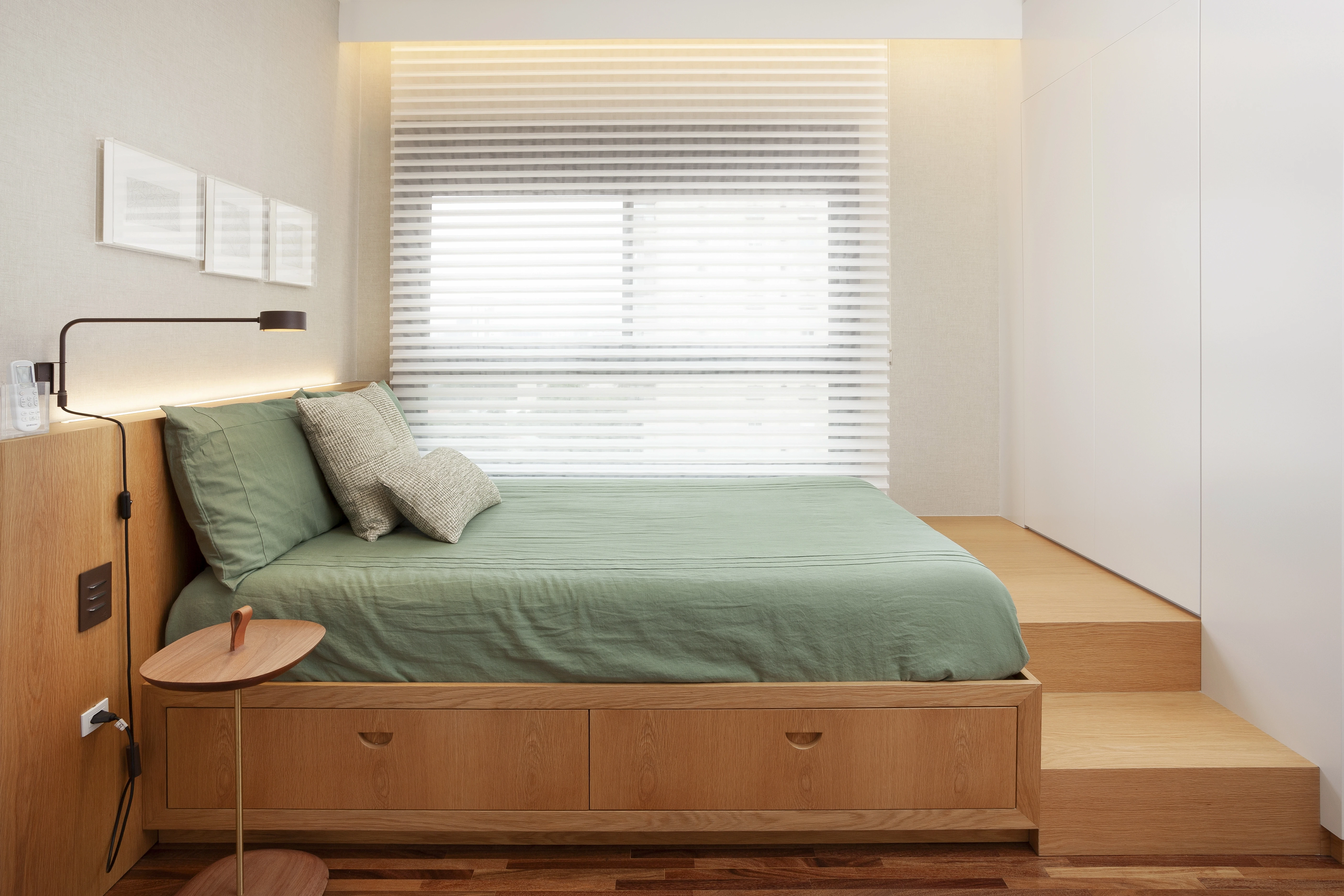 Lit mezzanine design, bois, rangement, optimisation espace