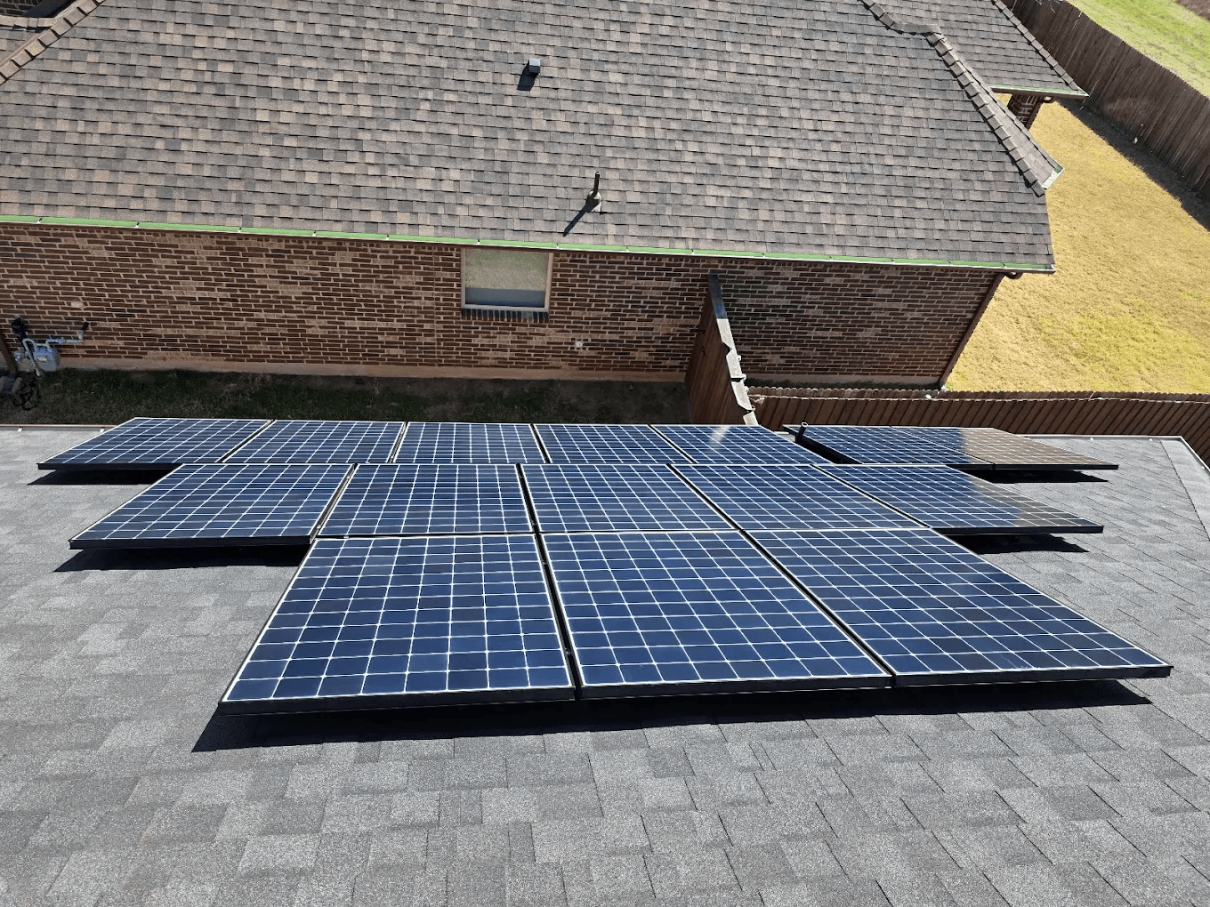 residential solar panels after cleaning job