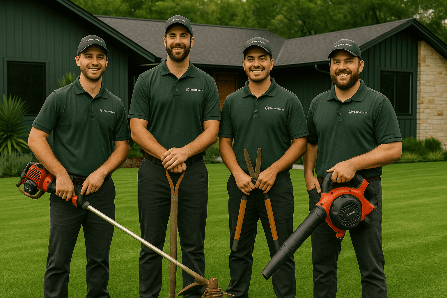 Men with landscape tools