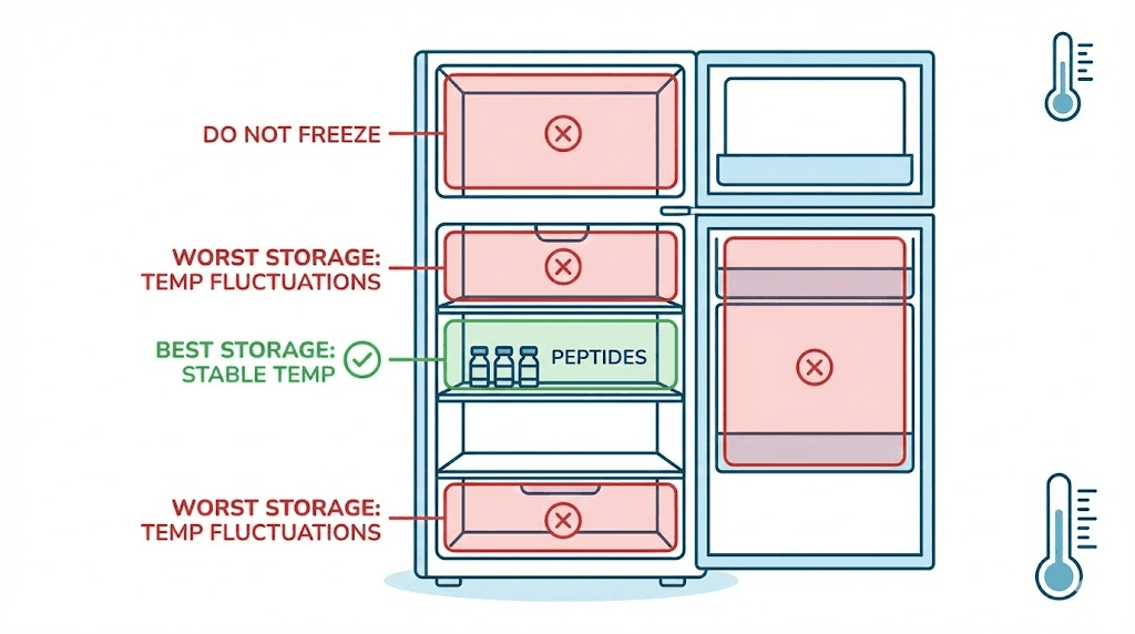 est refrigerator location for storing compounded tirzepatide peptide