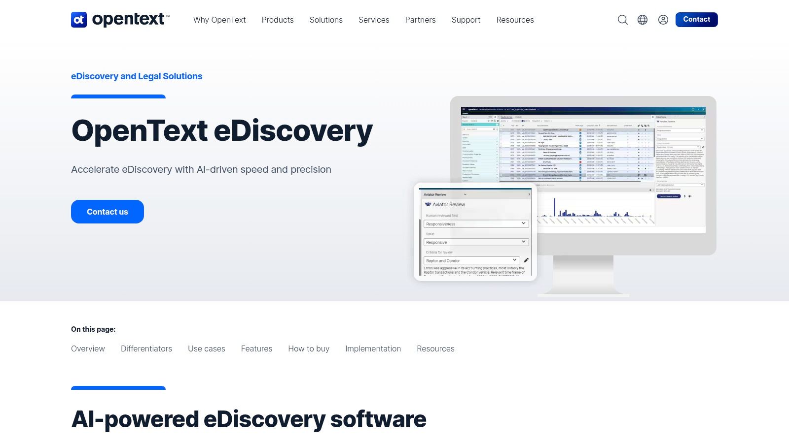 OpenText eDiscovery (Axcelerate/Core eDiscovery)
