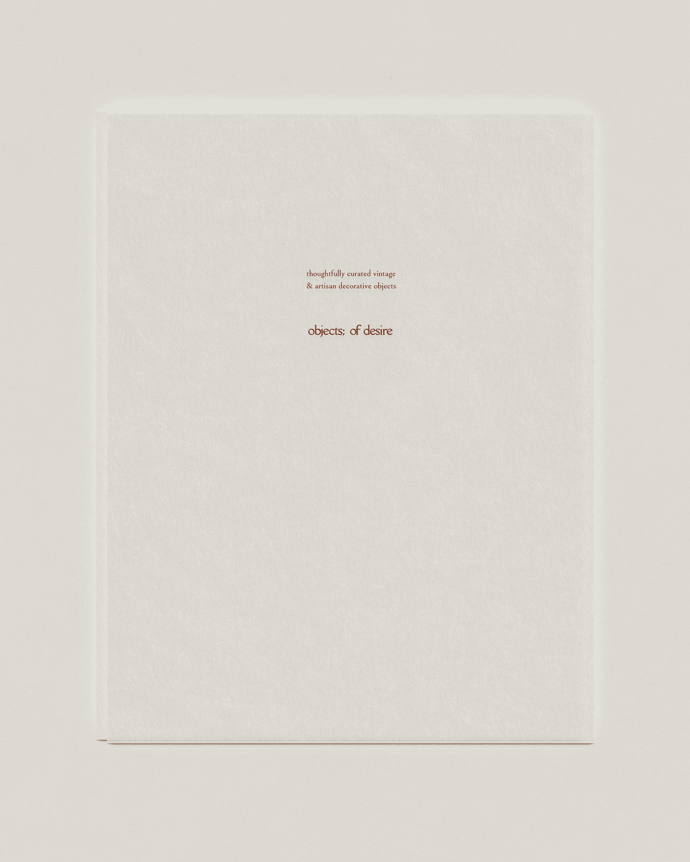 editorial page design - objects of desire - brand identity design & photography by selina donohoe for vintage decorative objects brand